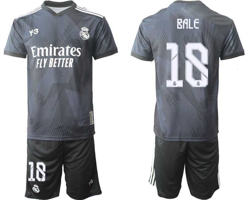 Men 2022-2023 Club Real Madrid Cuarta Camiseta Y3 de black #18 Soccer Jersey->real madrid jersey->Soccer Club Jersey